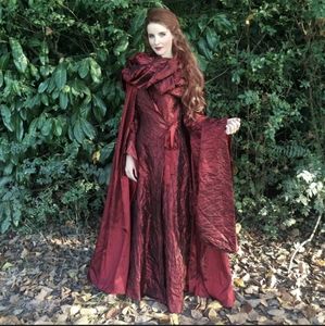 Melisandre red dress with red cape Size medium